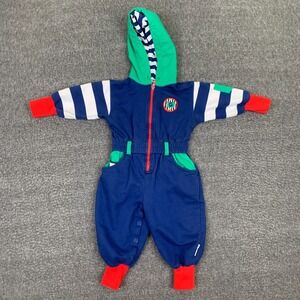 Vintage Rainbow Tag Gymboree Snowsuit Kids XS One Piece Winter 18-24 mos 80s